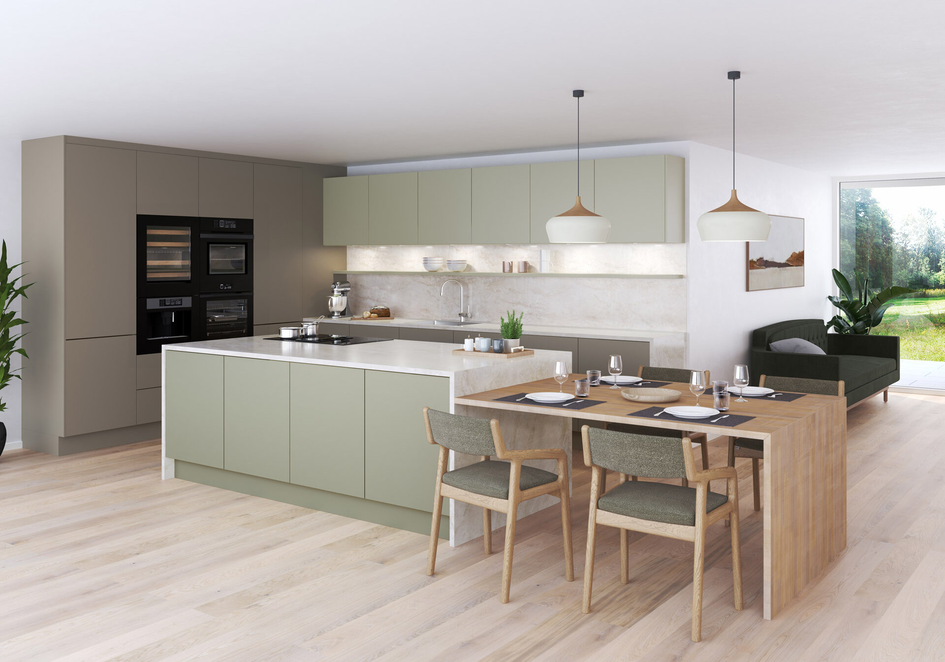 Nordsjø kjøkken i Design Terra kombinert med Mist